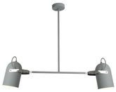 Lampa sufitowa wisząca szara 2X40W E27 GRAY 32-66510