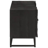 vidaXL Szafka pod TV, czarna, 110x30x40 cm, lite drewno mango i żelazo model standard
