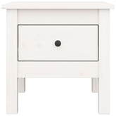 Stoliki boczne, 2 szt., białe, 40x40x39 cm, lite drewno sosnowe