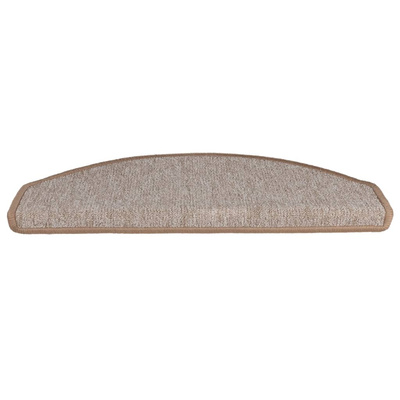 Maty na schody 15 szt. 65x24x4 cm Jasnobrązowe, półokrągłe, duże