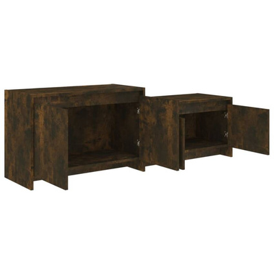 vidaXL Szafka pod TV, przydymiony dąb, 146,5x35x50 cm