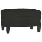 vidaXL Fotel z podnóżkiem, czarny, 60 cm, obity tkaniną