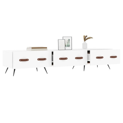 vidaXL Szafka pod TV, biała, 150x36x30 cm, materiał drewnopochodny wariant 6