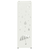 Stojak na Parasol Deszczowy Biały 15,5 x 15,5 x 49 cm Stal