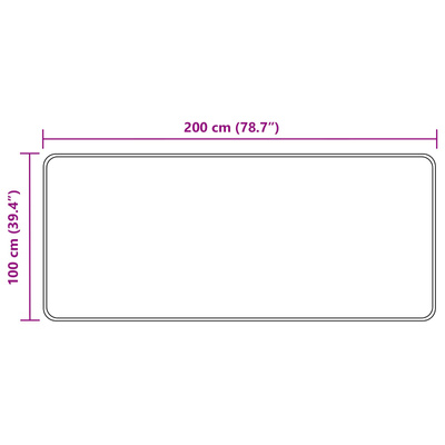 Chodnik dywanowy MARSA Biały 100 x 200 cm Poliester i PVC