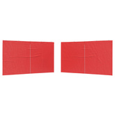 Ściana boczna namiotu na imprezy 2 pcs czerwony 400 x 195 cm