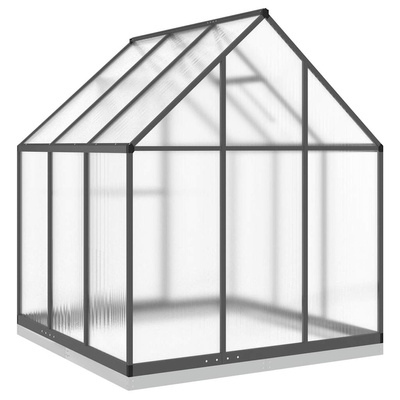 Szklarnia z ramą podstawy, antracyt, 169x169x202 cm, aluminium