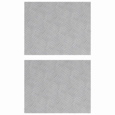 Stopień Prostokątny 2 pcs Srebrny 50 x 40 cm Aluminium