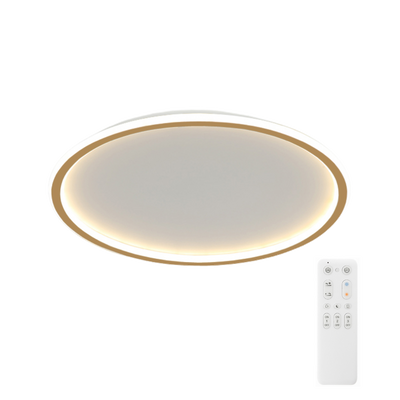 Plafon LED okrągły złoty Abigali 500*45mm 36W - trzy barwy, ściemnialny - Pilot