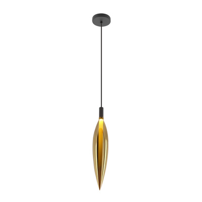 Lampa wisząca Nordic szklana tuba złota pojedyncza do salonu i sypialni