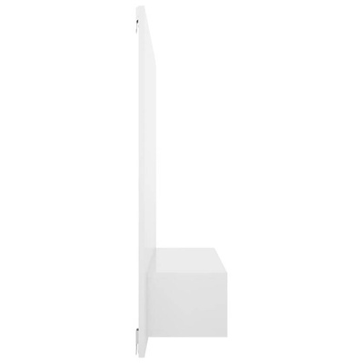 vidaXL Wisząca szafka pod TV, biała, wysoki połysk, 120x23,5x90 cm