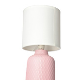 Lampka nocna Iner różowa ceramiczna z abażurem Candellux