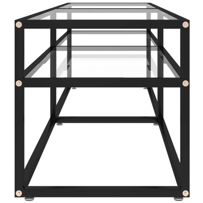 vidaXL Szafka pod TV, przezroczysta, 160x40x40,5 cm, hartowane szkło
