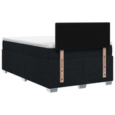 Łóżko Box Spring z materacem i LED Czarny 120 x 200 cm tkanina
