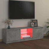 Szafka pod TV, z oświetleniem LED, szara, 120 x 30 x 36 cm