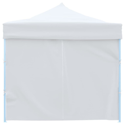 Składany namiot z 8 ścianami bocznymi, 3 x 9 m, biały