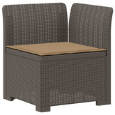 5-osobowa sofa ogrodowa z poduszkami w stylu rattanowym PP