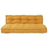 Poduszka do sofy paletowej 2 pcs żółty 120 x 80 x 38 cm tkanina
