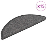 Maty na schody 15 szt. 56x17x3 cm Beżowo-szare półokrągłe