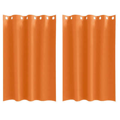 Firany blackout z kółkami 2 pcs Jasnopomarańczowy 175 x 140 cm
