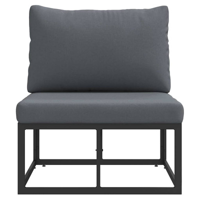 Meble Ogrodowe Metal Czarny i antracyt 70 x 71,5 x 71 cm