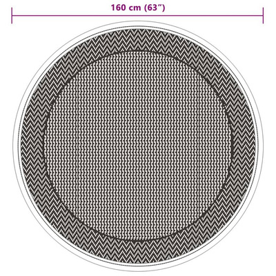 vidaXL Dywan na zewnątrz, zielony, Ø160 cm, PP