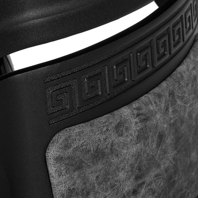 Gabbiano fotel barberski President Old Leather Szary 148105