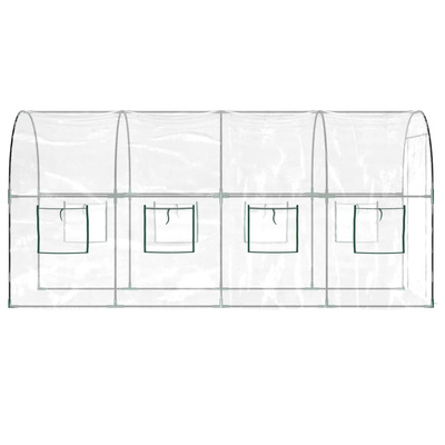 Przezroczysta szklarnia, 160x400x190 cm, PVC i malowana stal