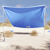 Zadaszenie na plażę, z obciążnikami, niebieskie, 304x300 cm