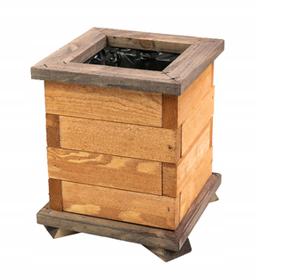 Donica na kwiaty ogrodowe z drewna kwietnik tik palisander DK11