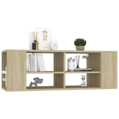 vidaXL Wisząca szafka pod TV, dąb sonoma, 102x35x35 cm