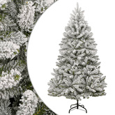 Sztuczna choinka zawiasowa, ośnieżona, 210 cm