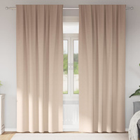Firany blackout z kółkami 2 pcs Ciemnoszary 245 x 140 cm