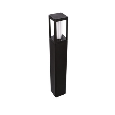 Lampa ogrodowa stojąca LED CROCUS – czarny słupek 2x6W IP65 - nowoczesne oświetlenie ścieżki ogrodowej