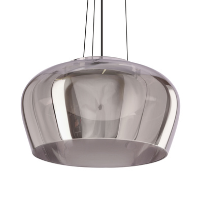 Lampa wisząca Insieme 35 szklana klosz dymiony nad stół do salonu