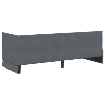 Rama Łóżka Narożnego z Materacem 2 szt. ciemnoszary 80 x 200 cm