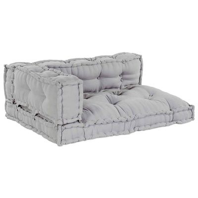Poduszka do sofy paletowej 3 pcs Szary 120 x 80 x 38 cm tkanina