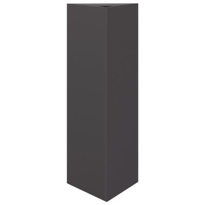 Donice ogrodowe, 2 szt., czarne, trójkątne, 30x26x75 cm, stal
