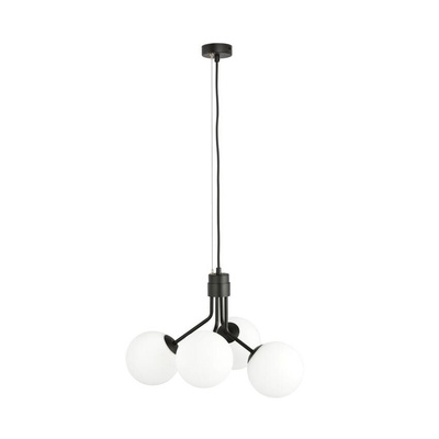 Lampa wisząca NOVA 4 BLACK/OPAL