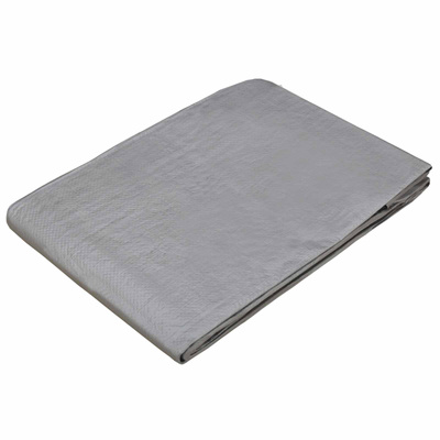 Plandeka z oczkami jasnoszary 4 x 6 m 90 g PE