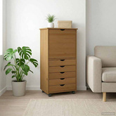Rolkowa szafka 53 x 39 x 103 cm Lite drewno sosnowe