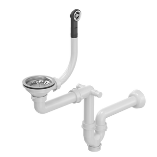 zatyczkowy 3 1/2" z syfonem 1-komorowy stal (GRANIT-pionowy), save space Odpływ