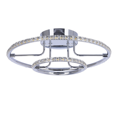 Lampa sufitowa okrągła LED chrom plafon 36W 3000K Adel Candellux 98-69634