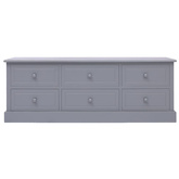 vidaXL Szafka pod TV, ciemnoszara, 108x30x40 cm, drewno paulownia