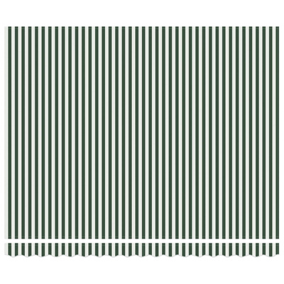 Markiza zwijana Zielony i Biały 4 × 3 m Canvas i Aluminium