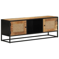 vidaXL Szafka pod TV, 110x30x40 cm, surowe drewno mango i żelazo