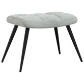 Fotel z podnóżkiem, jasnoszary, obity aksamitem model standard