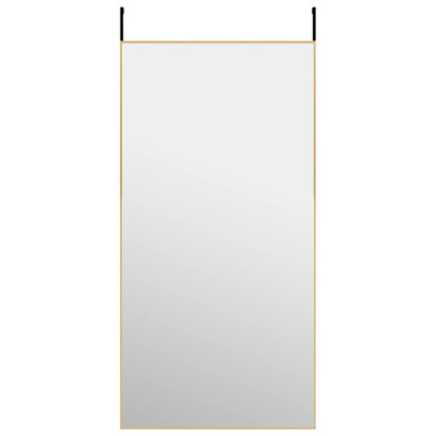 vidaXL Lustro na drzwi, złote, 50x100 cm, szkło i aluminium
