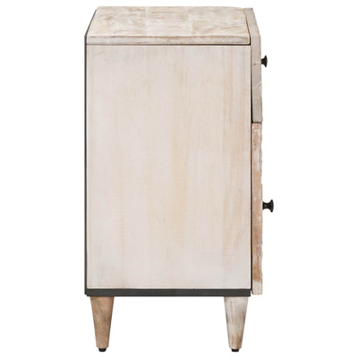 Szafka łóżkowa Biały 50 x 33 x 60 cm Drewno z mango