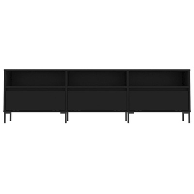vidaXL Szafka pod TV, czarna, 150x30x44,5 cm, materiał drewnopochodny